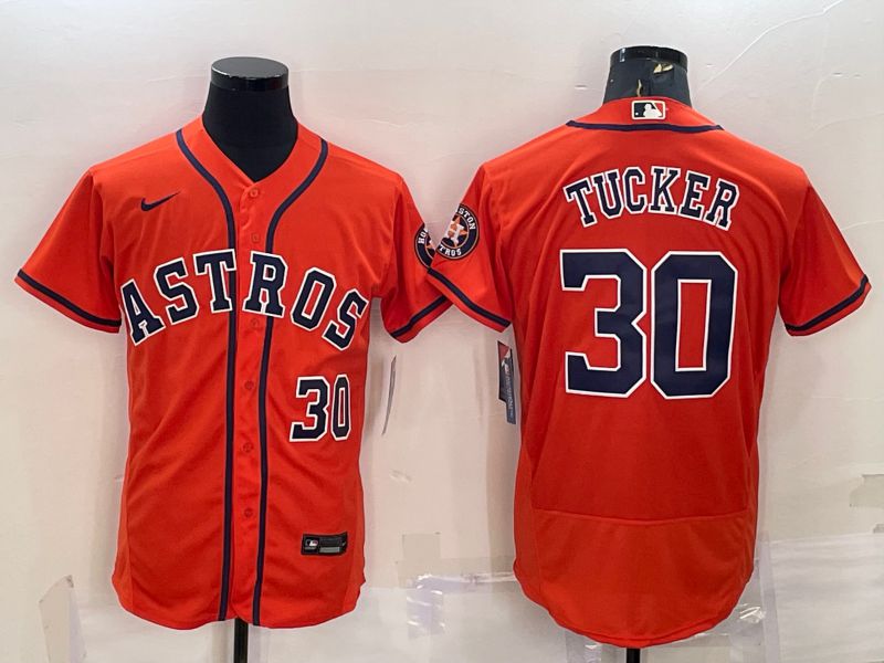 Men Houston Astros 30 Tucker Oragne Elite Nike 2022 MLB Jerseys